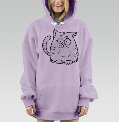 Котик, Hoodie Mjhigh Dig Mel, Fiolet, утепленная