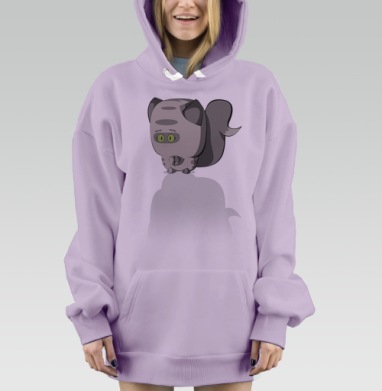 Котики маленький друг, Hoodie Mjhigh Dig Mel, Fiolet, утепленная