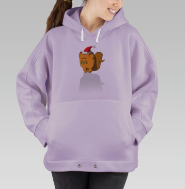 Котики празничный  друг, Hoodie Oversize Fiolet