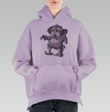 Коубой, Hoodie Oversize Fiolet, утепленная