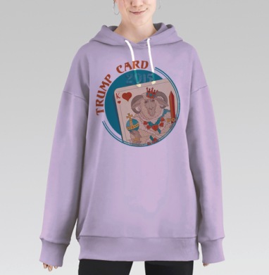 Козырная карта, Hoodie Long Oversize Fiolet