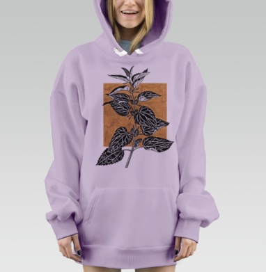Крапива, Hoodie Mjhigh Dig Mel, Fiolet, утепленная