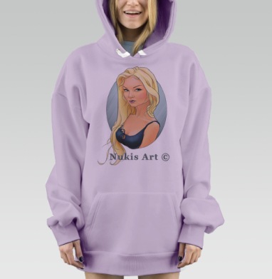 Красотка, Hoodie Mjhigh Dig Mel, Fiolet, утепленная