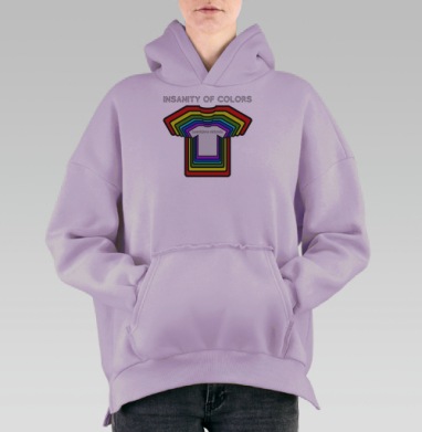 Креативная атака, Hoodie Oversize Fiolet, утепленная