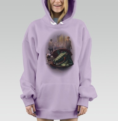 Крокодил из люка., Hoodie Mjhigh Dig Mel, Fiolet, утепленная