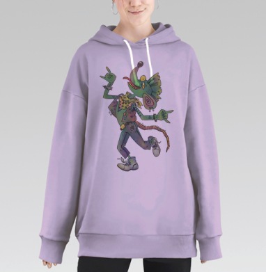 КРЫС, Hoodie Long Oversize Fiolet