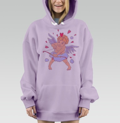 Купидон, целься, Hoodie Mjhigh Dig Mel, Fiolet, утепленная