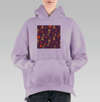 Лапы, Hoodie Oversize Fiolet, утепленная