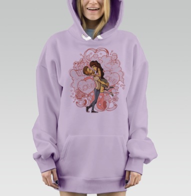 Лав, Hoodie Mjhigh Dig Mel, Fiolet, утепленная