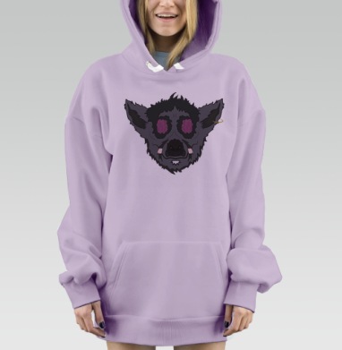 Лемур Великолепный, Hoodie Mjhigh Dig Mel, Fiolet, утепленная