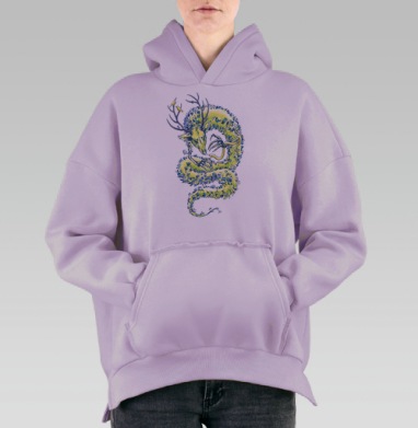 Лесной, Hoodie Oversize Fiolet, утепленная