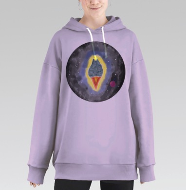 Летающий фиттинг, Hoodie Long Oversize Fiolet