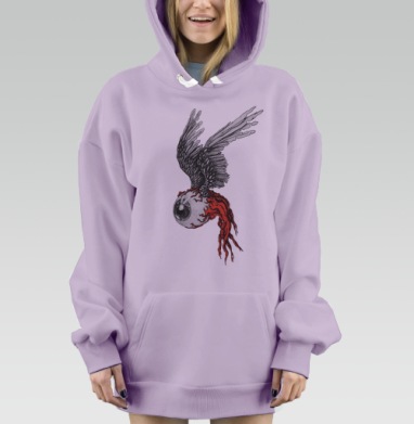 Летающий глаз, Hoodie Mjhigh Dig Mel, Fiolet, утепленная
