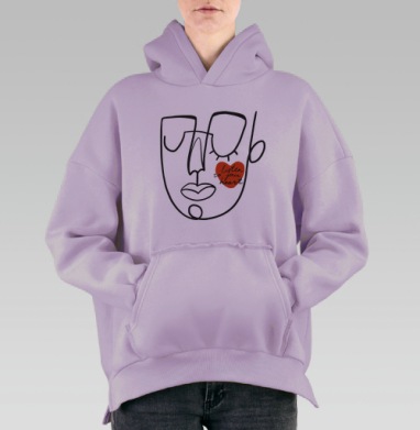 Линия жизни л, Hoodie Oversize Fiolet, утепленная