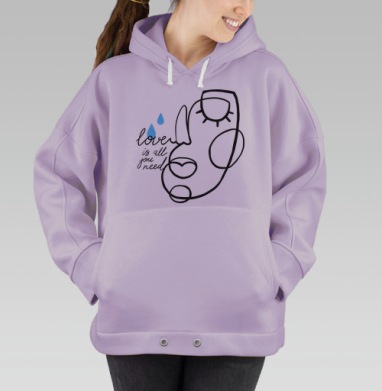 Линия любви, Hoodie Oversize Fiolet