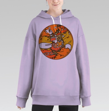 Лисички, Hoodie Long Oversize Fiolet