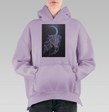 Луноликая, Hoodie Oversize Fiolet, утепленная