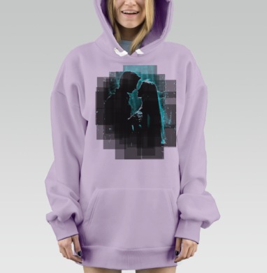 Лямур, Hoodie Mjhigh Dig Mel, Fiolet, утепленная