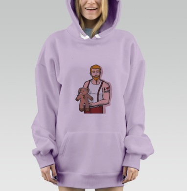 Любитель мишек, Hoodie Mjhigh Dig Mel, Fiolet, утепленная