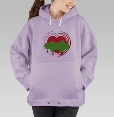 Люблю природу, Hoodie Oversize Fiolet