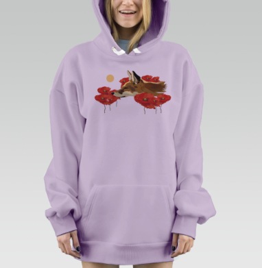 Любопытный лис, Hoodie Mjhigh Dig Mel, Fiolet, утепленная