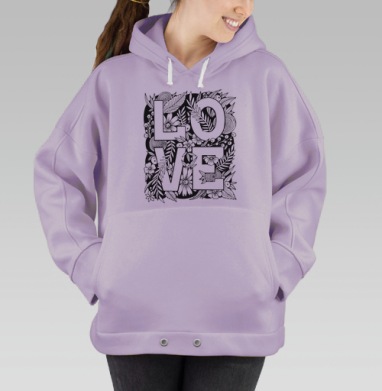 Любовь-любовь, Hoodie Oversize Fiolet