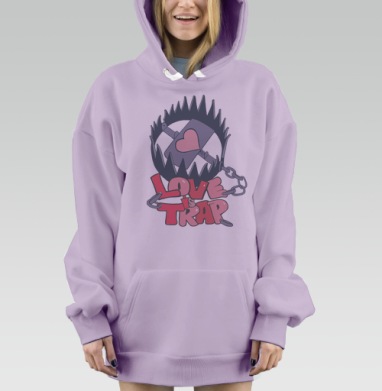 Любовь ловушка, Hoodie Mjhigh Dig Mel, Fiolet, утепленная