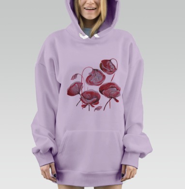 Маки, Hoodie Mjhigh Dig Mel, Fiolet, утепленная