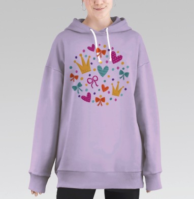 Маленькая принцесса, Hoodie Long Oversize Fiolet