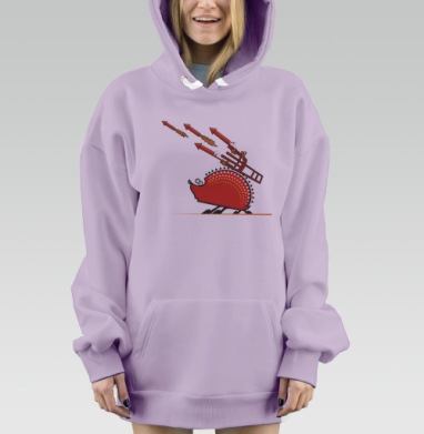 Маленький фейерверк, Hoodie Mjhigh Dig Mel, Fiolet, утепленная