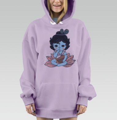 Маленький Кришна, Hoodie Mjhigh Dig Mel, Fiolet, утепленная