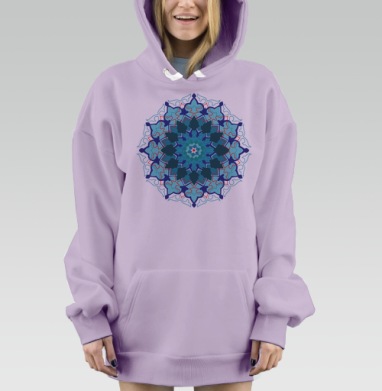 Мандала для денег, Hoodie Mjhigh Dig Mel, Fiolet, утепленная