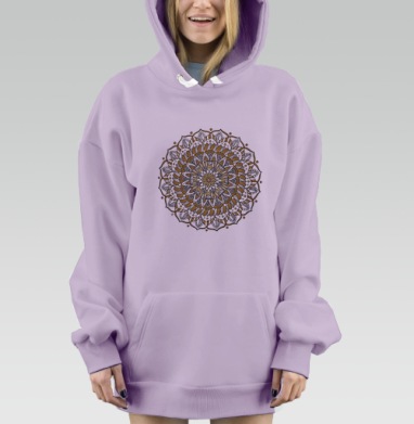 Мандала голд, Hoodie Mjhigh Dig Mel, Fiolet, утепленная