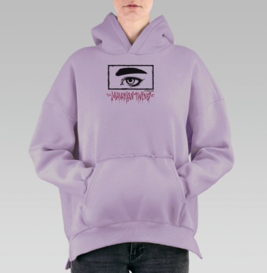 Manukian Twins Eye  / Глаза близнецов Манукян, Hoodie Oversize Fiolet, утепленная