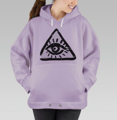 Масоны. глаза (жен.), Hoodie Oversize Fiolet