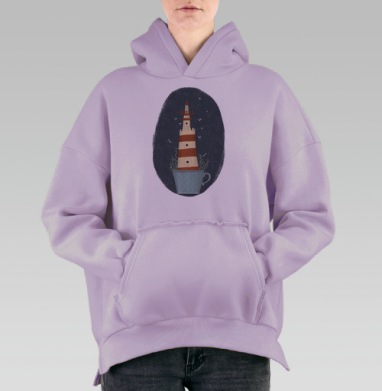 Маяк Колумбия Блу, Hoodie Oversize Fiolet, утепленная