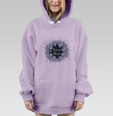 Мечтай больше, Hoodie Mjhigh Dig Mel, Fiolet, утепленная