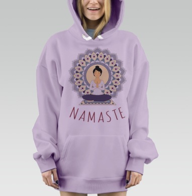 Медитация в позе лотоса, Hoodie Mjhigh Dig Mel, Fiolet, утепленная