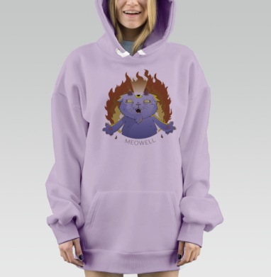 Meowell / Меуэлл, Hoodie Mjhigh Dig Mel, Fiolet, утепленная