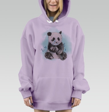 Мишка панда, Hoodie Mjhigh Dig Mel, Fiolet, утепленная