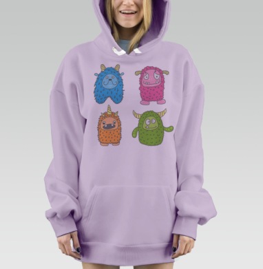 Монстры, Hoodie Mjhigh Dig Mel, Fiolet, утепленная