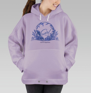 Морские цветы, Hoodie Oversize Fiolet