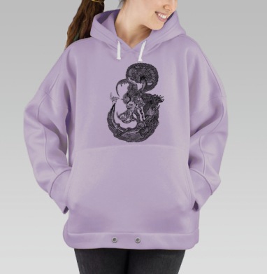 Морской Мыслитель, Hoodie Oversize Fiolet