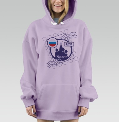 Москва и Россия, Hoodie Mjhigh Dig Mel, Fiolet, утепленная
