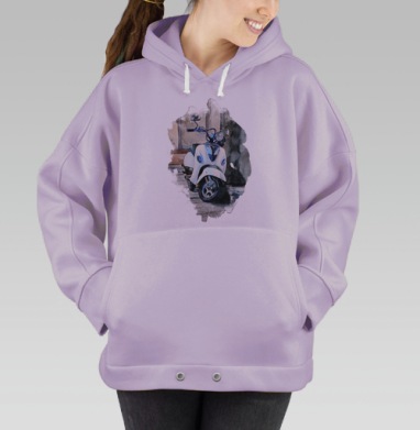 Мотороллер Веспа, Hoodie Oversize Fiolet