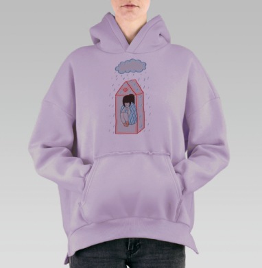 Мой дом, Hoodie Oversize Fiolet, утепленная