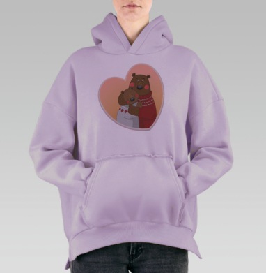 Мой медвежонок, Hoodie Oversize Fiolet, утепленная