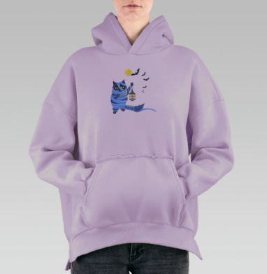 Муми-кот, Hoodie Oversize Fiolet, утепленная
