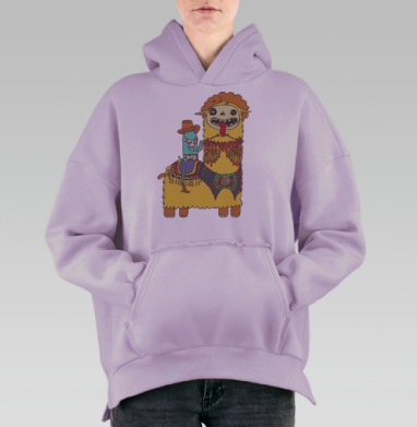 Наездник  дикого запада, Hoodie Oversize Fiolet, утепленная