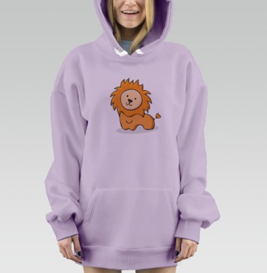 Наивный львенок, Hoodie Mjhigh Dig Mel, Fiolet, утепленная